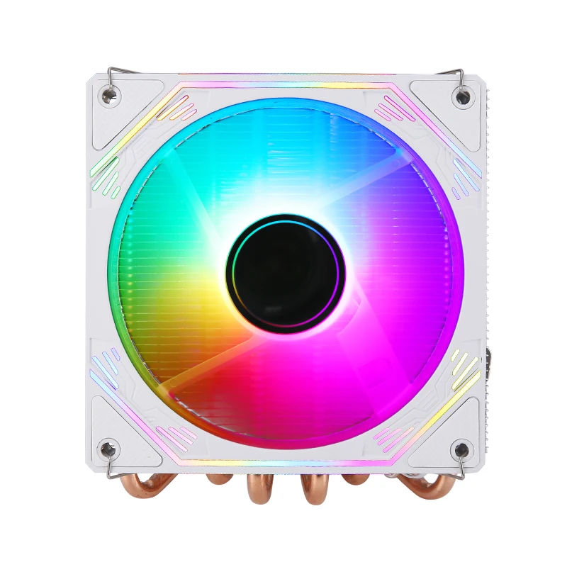 Hnhu compatível instalar LGA2011-3 115x2066 1200 1700 amd am4 x79 x99 processador cpu horizontal 6 tubo de calor refrigerador 120mm ventilador argb