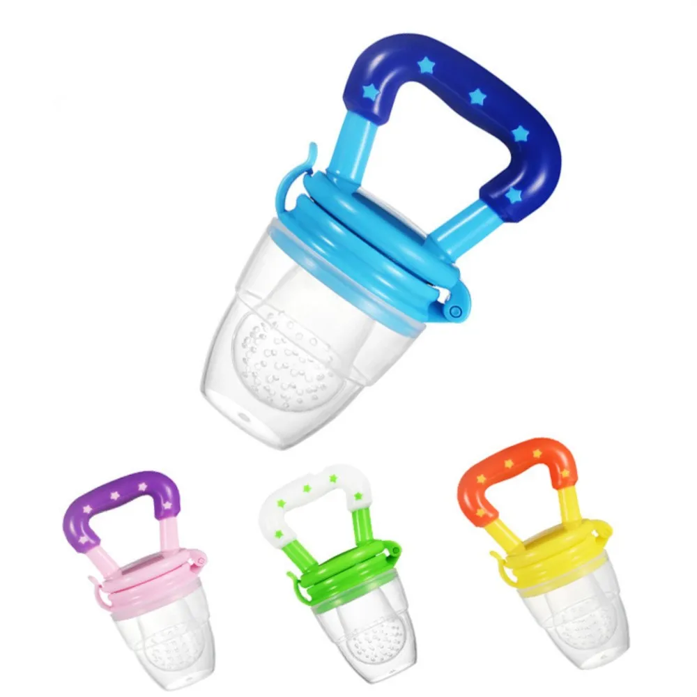 Baby Food Feeder with Pacifier Clip Holder Infant Baby Teether Fruit Feeder Pacifier Infant Food Pacifier Silicone Teething Toys