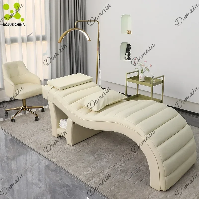 N80 New Luxury S-Shape Eyelash Bed Beauty Salon Tattoo Nail Facial Ear Cleaning Bed