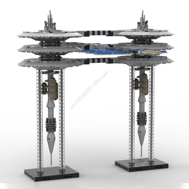 2012pcs MOC Starfleet Jupiter Station Space Model Building blocks idea Education Architecture toys Christmas gifts