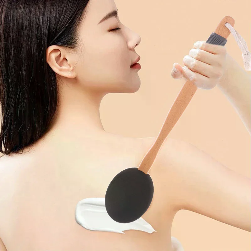 

Multi-Function Lotion Sunscreen Ointment Applicator Silicone Long Handle Body Cleaner Shower Brush Sunscreen Back Applicator