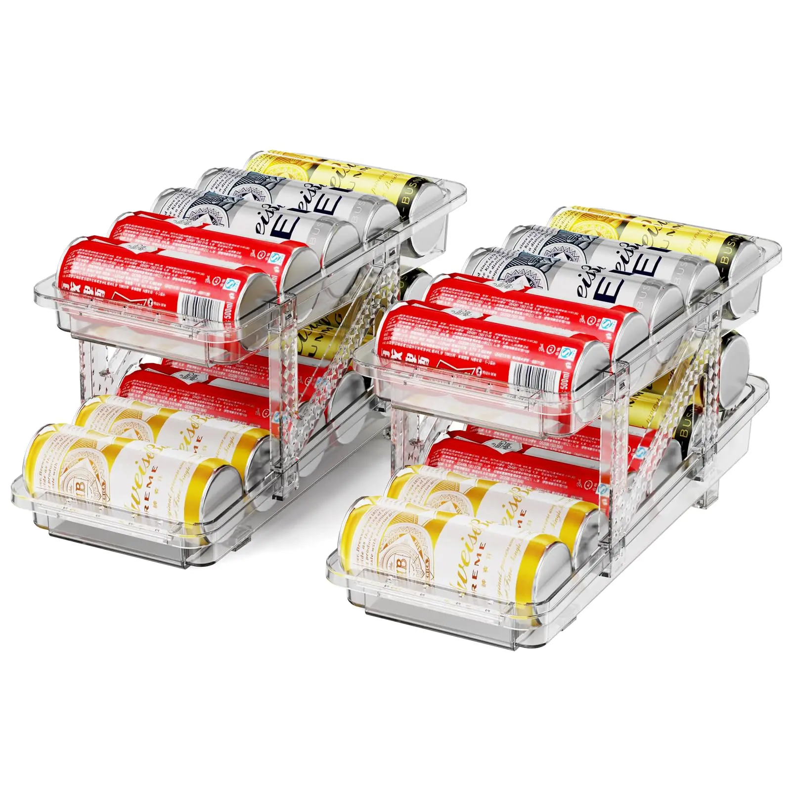 

Органайзер для напитков в холодильник, держатель для банок, регулируемый по ширине, подходит для хранения