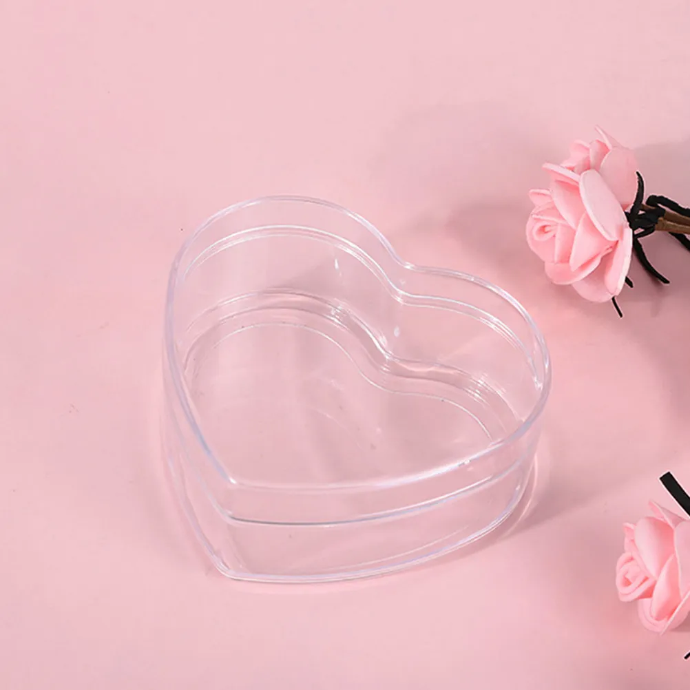 

6Pcs Heart Shape Transparent Candy Boxes Clear Small Storage Boxes Wedding Party Favor Treat Packing Gift Containers