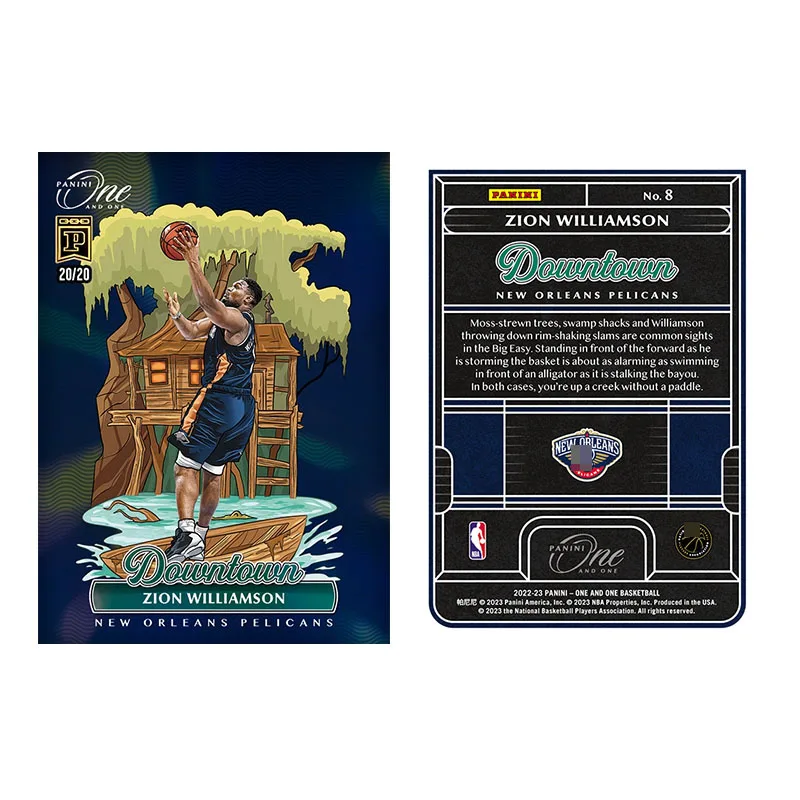 การ์ดสะสมบาสเกตบอล Panini One and One รุ่น Downtown ปี 2022-23 ของ Ja Morant, Kevin Durant, James ของสะสมสำหรับแฟนๆ ของขวัญวันคริสต์มาสและวันเกิด ของเล่น
