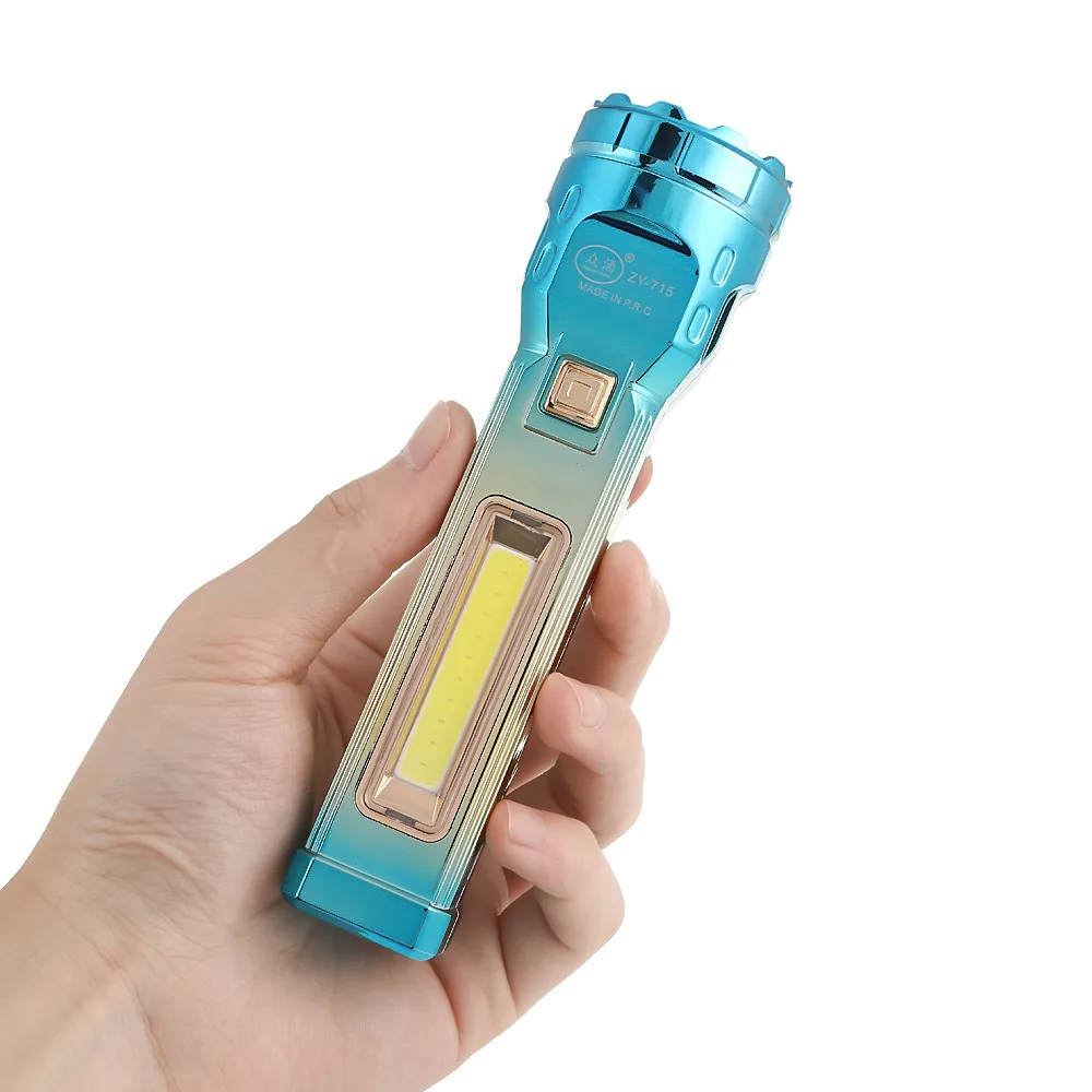 Tragbare, solarbetriebene, superhelle LED-Taschenlampe – tragbares, multifunktionales Beleuchtungsgerät für Camping- und Nachtangeln im Freien