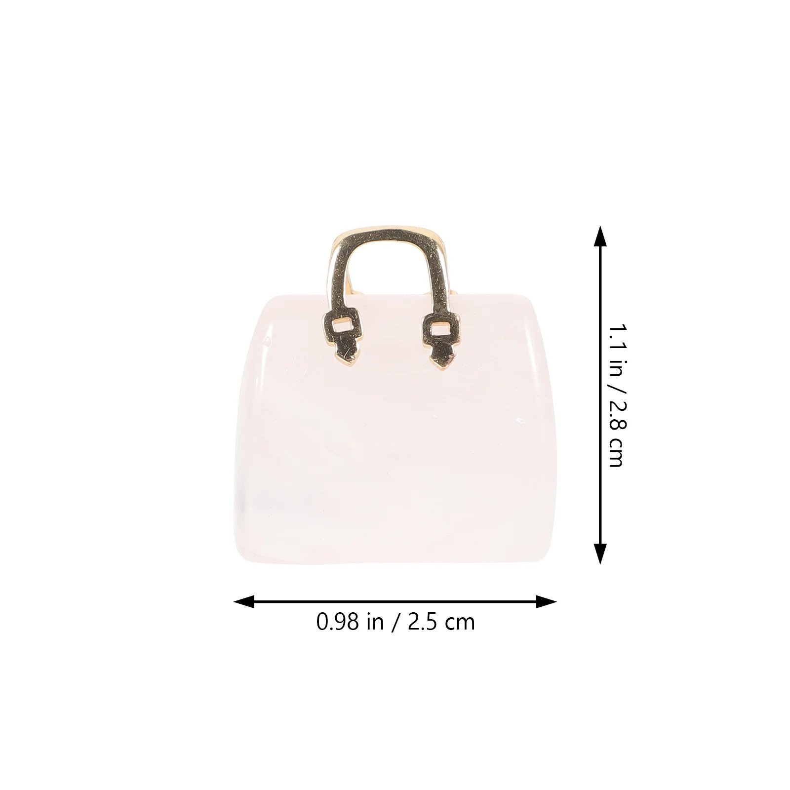 

Pink Crystal Decor Small Handbag Craft Home Office Desktop Table Ornament Living Room Bedroom Kitchen Bathroom Decor Resin