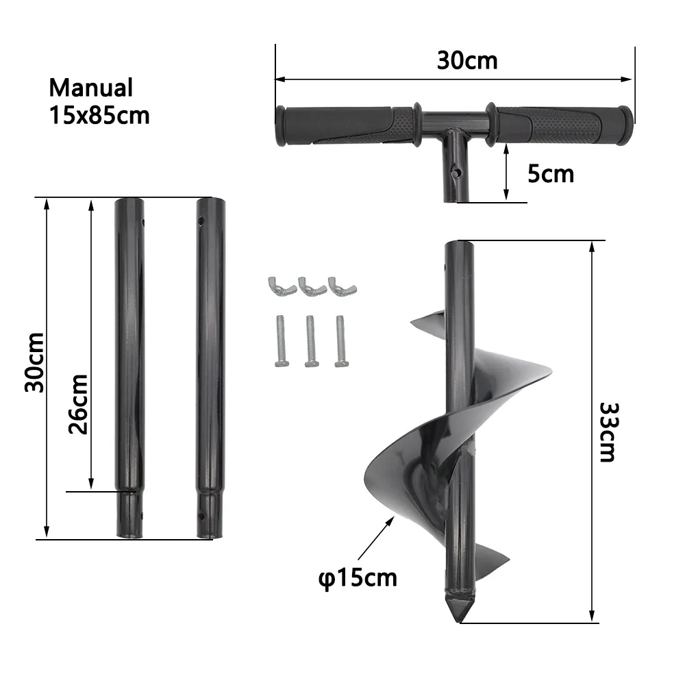 High-quality Manual Seedling Loosening Soil Dig Pit Tool Vegetable Planting Spiral Rod Ground Drilling Flower Garden Tool