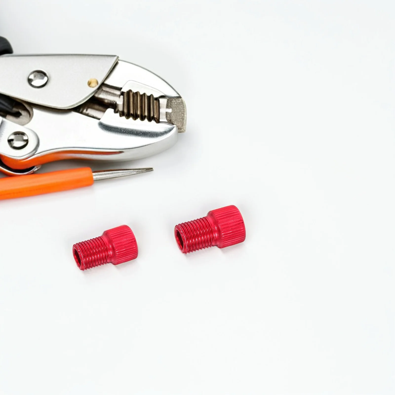 

4 pcs Aluminum Alloy To Adapter Converter For Road Bike Tube Pump Air Compressor Repair Tool Red