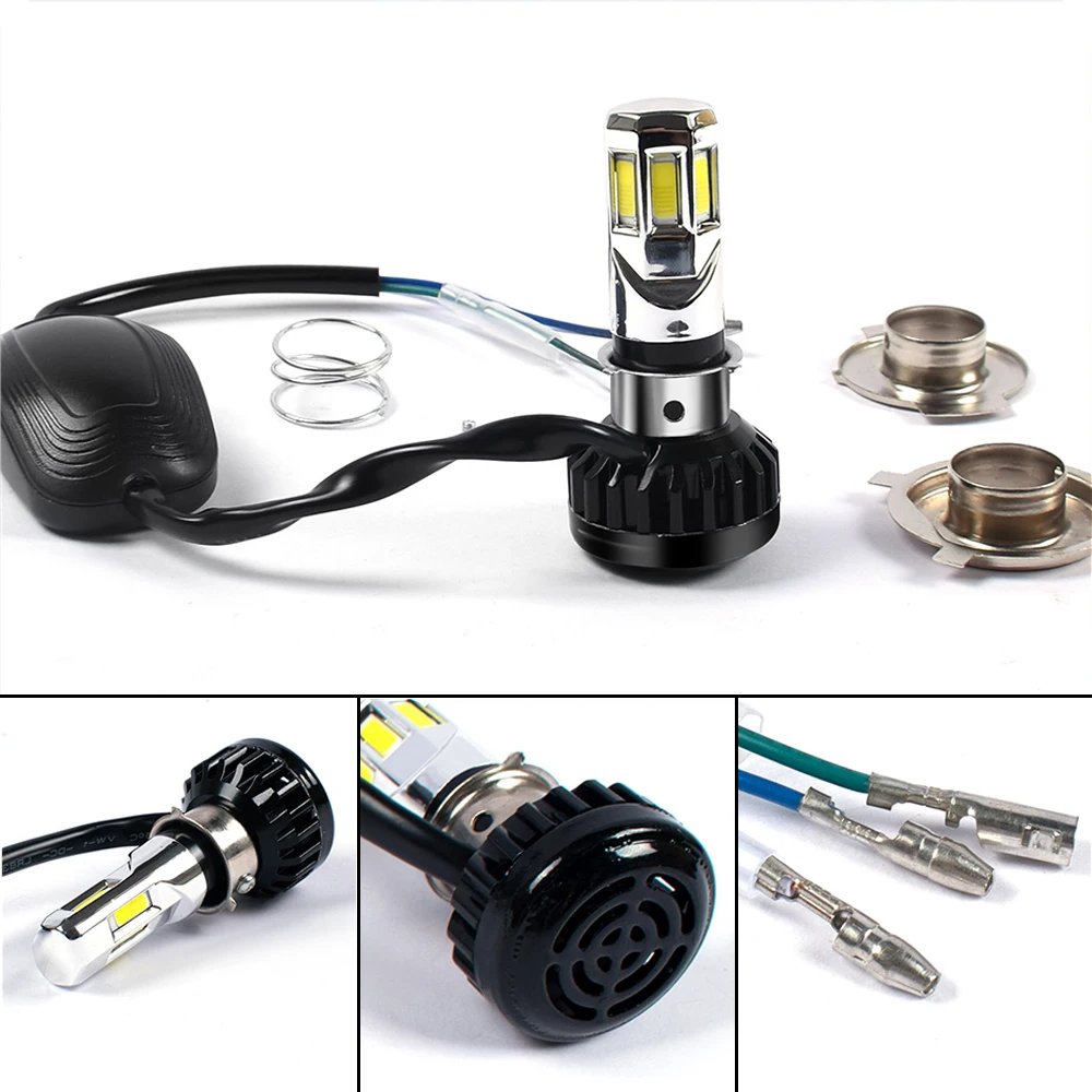 6 Sides LED Lamp Motorcycle 12V H4 HS1 BA20D P15D H6 Rtd Universal motor headlight led bulb 35W hi-low beam turbo moto fog light