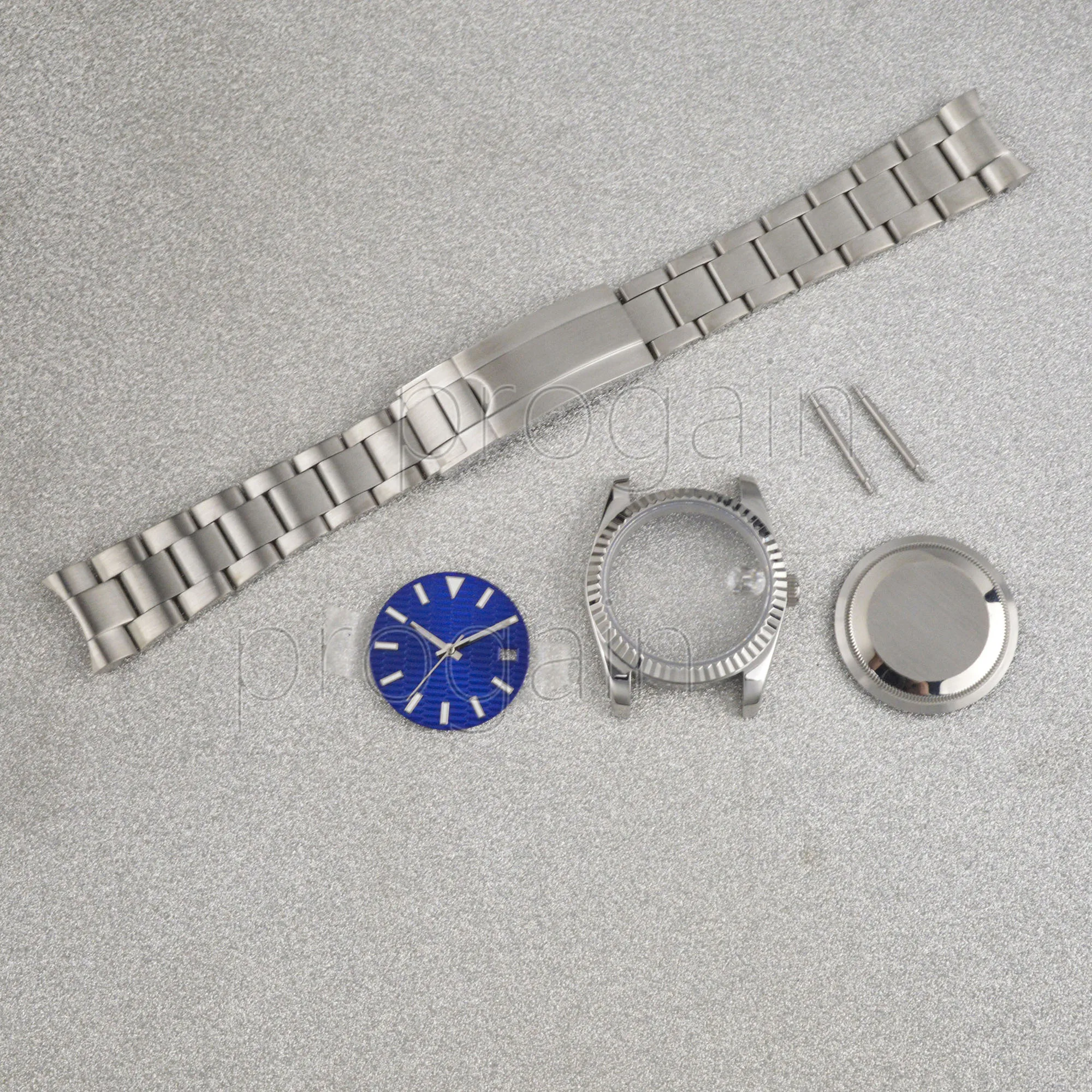 For Datejust Case Stainless Steel Three/Five Beads Strap fit NH35 NH36 Movement 28.5mm Dial Bracelet Waterproof Watchcase Parts