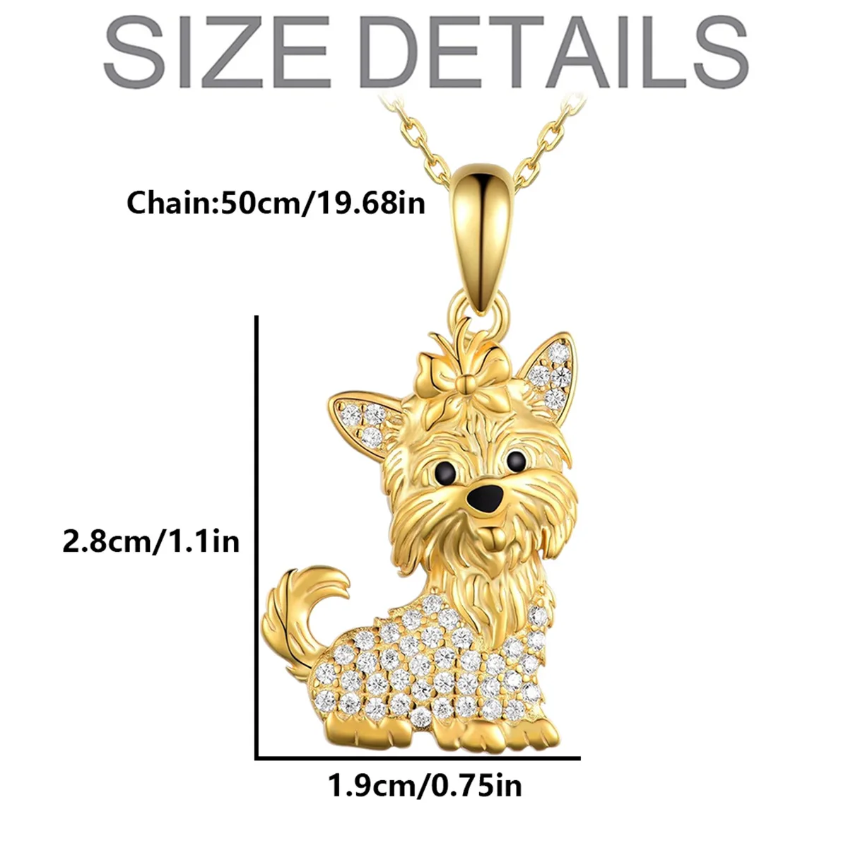 Exquisite and Cute Royal Yorkie Dog Pendant Necklace for Women Elegant Pet Puppy Jewelry Animal Accessories Dog Lovers Gift - Image 3
