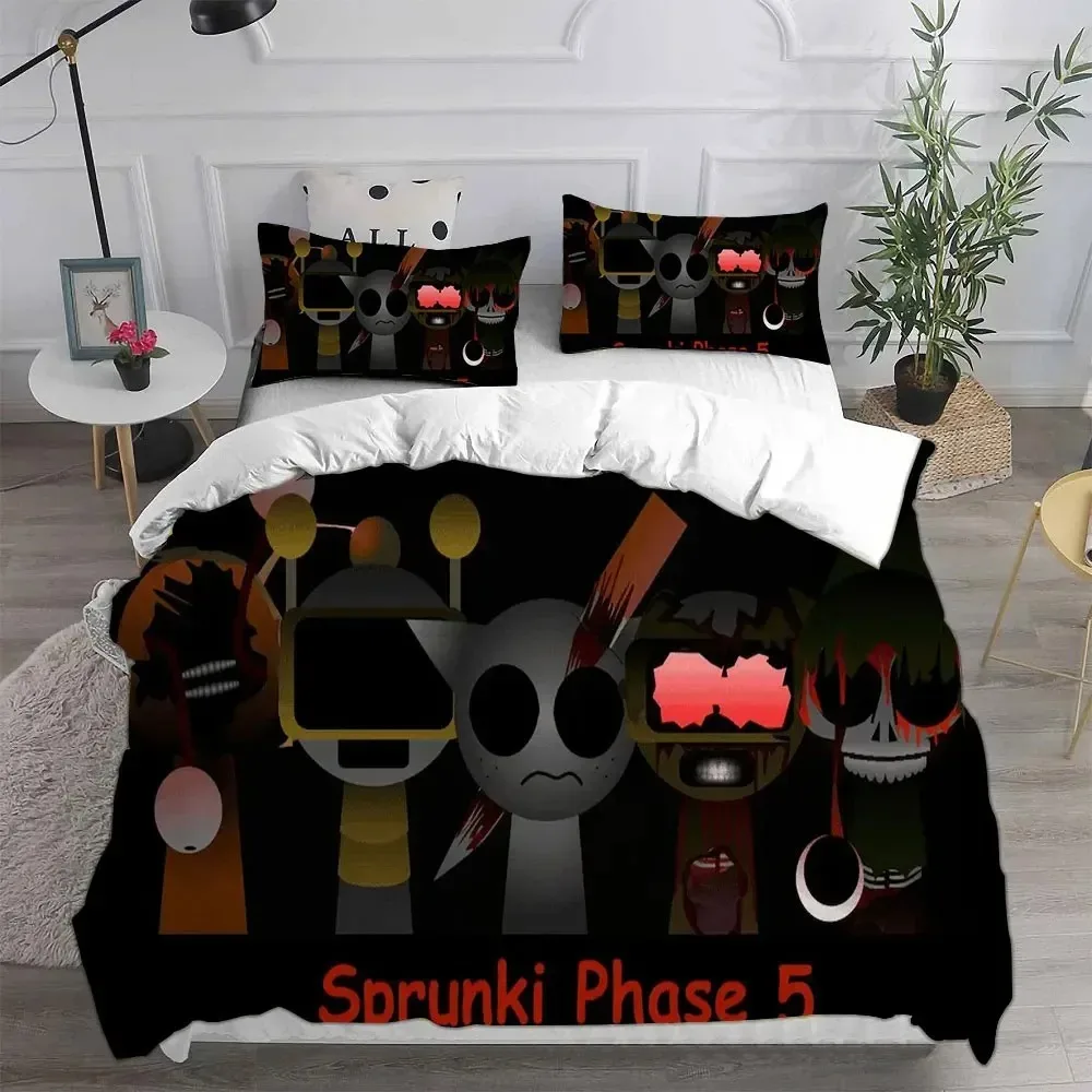 

New Sprunki Bedding Set Single Twin Full Queen King Size Bed Set Aldult Kid Bedroom Duvet cover Sets Anime Parure De Lit Bed