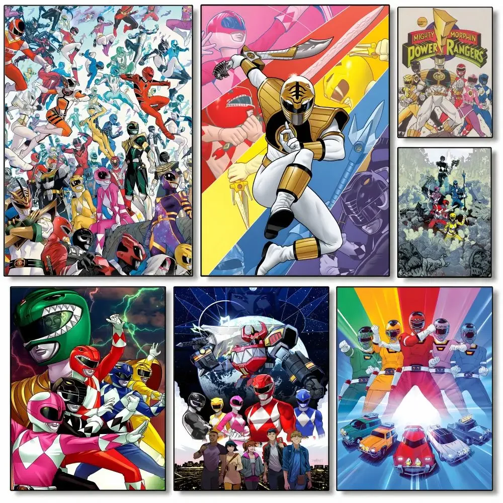 Affiche Mighty Morphin Power Rangers, art mural de haute qualité, pour la maison, la chambre à coucher, le salon, le couloir, cadeau parfait