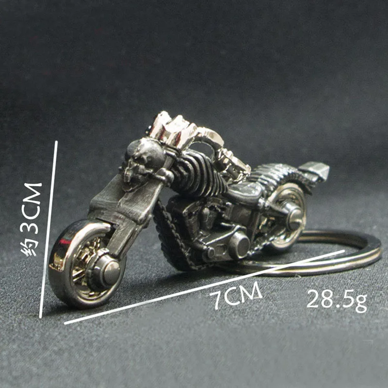 New Motorcycle Key Chain Personality Skull Motorcycle Car Key Ring Charm Bag Pendant Gift Keychain Jewelry K3120