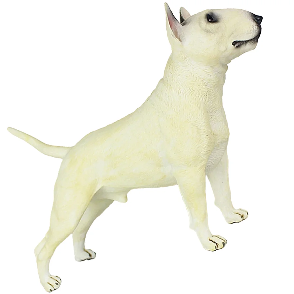 Bull Terrier Dog Model Desktop Dog Ornament Animals Model Plastic Dog Toy Kids Animal Toy