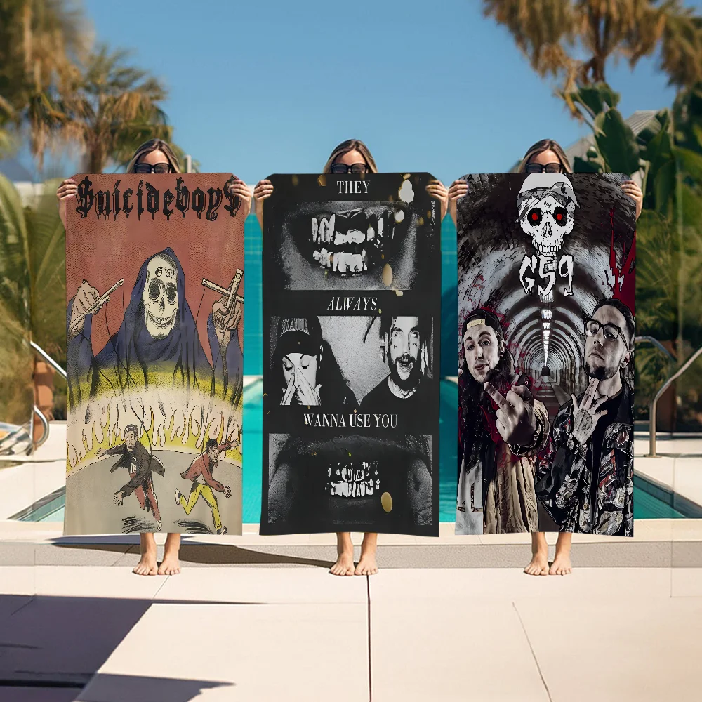 Singer Suicideboy Microfiber Blanket Quick Drying Beach Towels Oversized Printing Super Absorbent Pool Towel Blanket