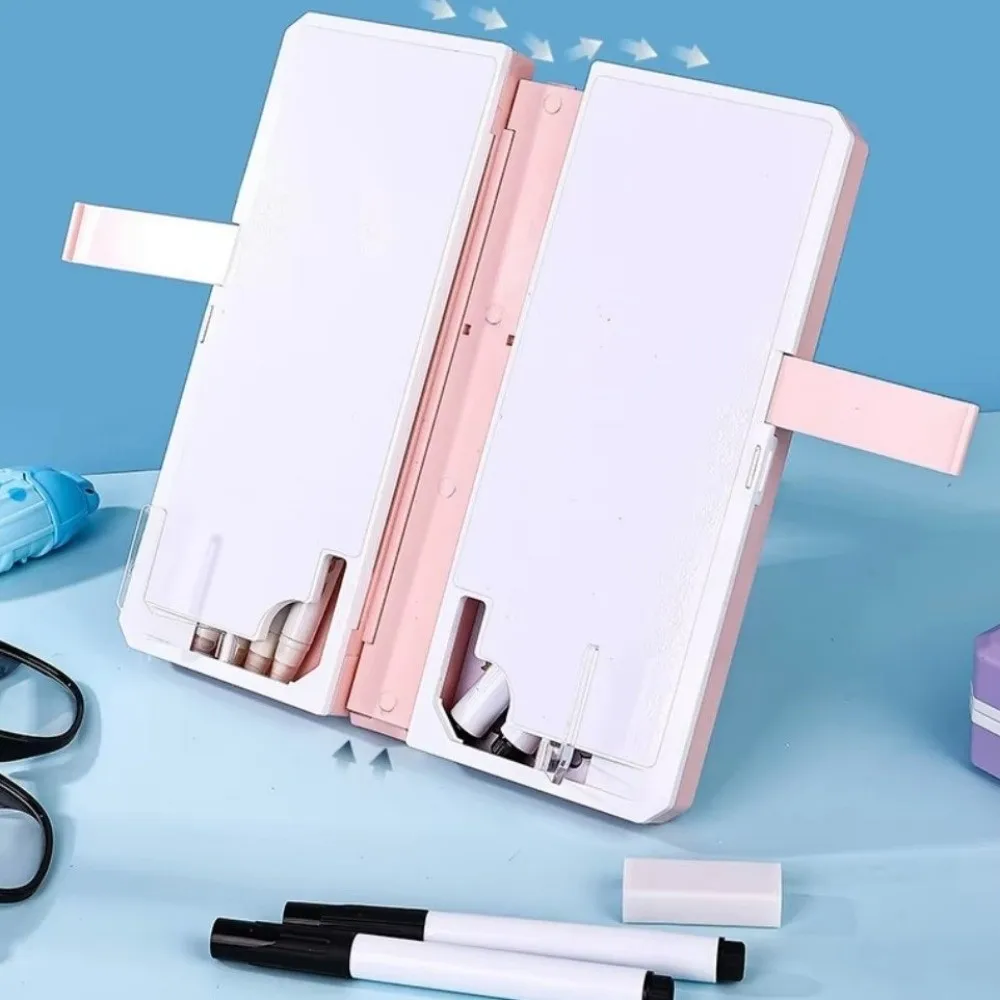 Multifunctional Reading Stand Pencil Case Large Capacity Double-Layer Bookshelf Pencil Case Adjustable Angles Foldable
