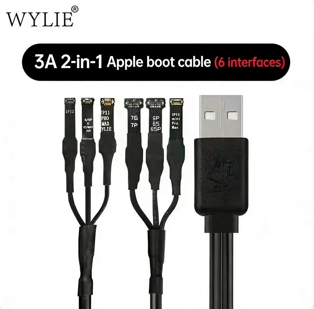 WYLIE WL-648 For iPad Power Supply Test Cable Data line Battery Free Boot line For iPad mini/Air iPad Pro 10.5/12.9 Repair Tools