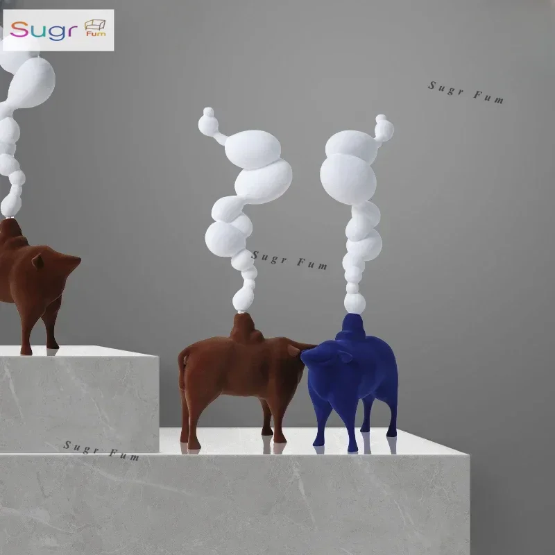 

Modern Luxury Dream Cow Flocking Balloon Model House Sales Office Soft Decoration Home Decorati