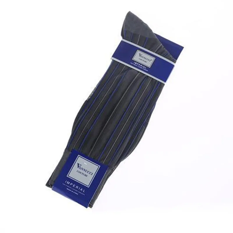 6 Pairs Large Brand Men Business Dress Silk Socks Polyamide Stockings Long Vertical Striped Mid-Calf Socks High Quality Man Gift