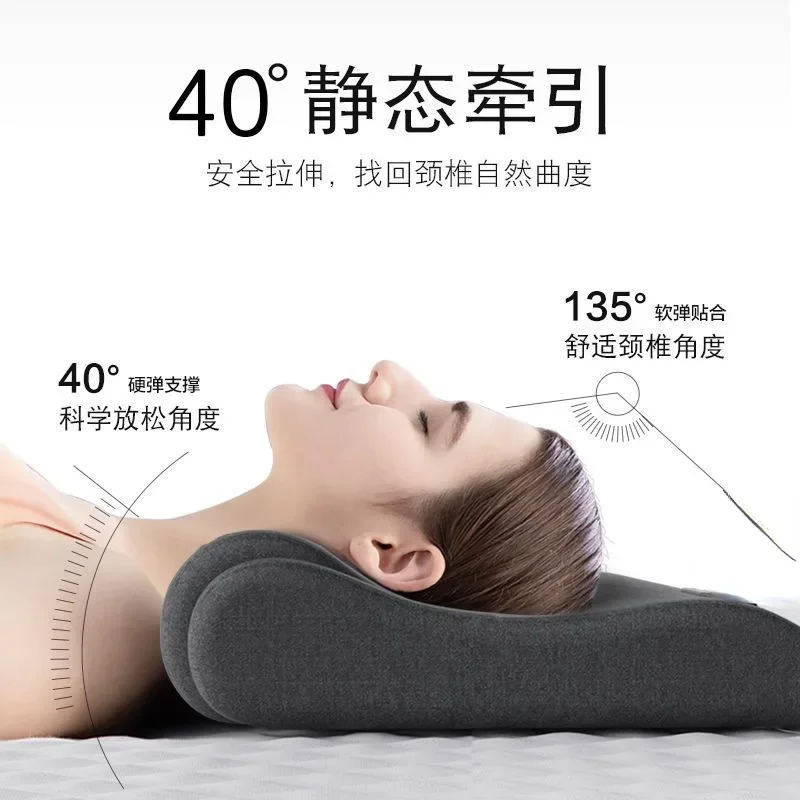 Neck Pillow Massage, Protect Cervical Vertebra, Improve Sleep, Spine Traction and Hot Compress, Repair Cylindrical Neck Pillow