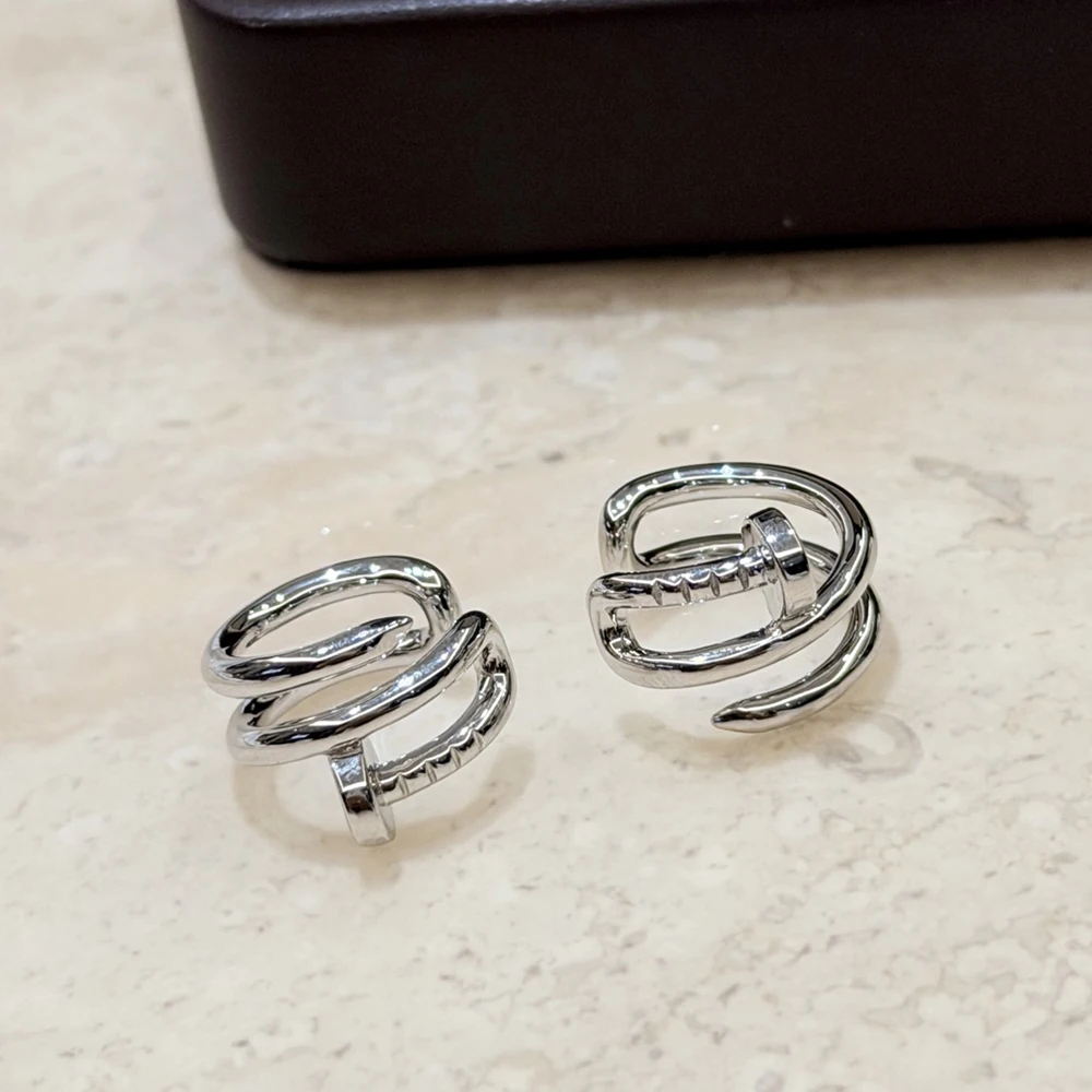 

New Arrivals Trend Pure 925 Sterling Silver Clip Earrings Link Cross Twist Bow Zircon Women Luxury Brand Event Jewelry Accessory