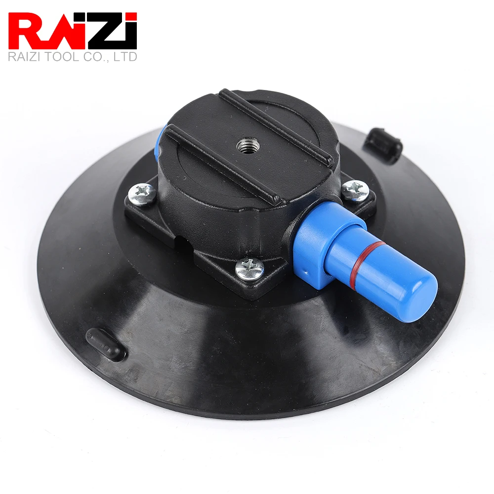 Raizi 6inch/150mm Vacuum Hand Pump Suction Cup M6 Thread Heavy Duty Car Camera Mount Base Stone Seamer Glass Sucking Lifter