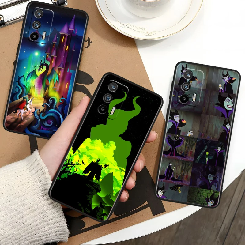 Disney Maleficent Black Phone Case For OPPO Realme 5 6 7 8 9 10 i (Global) Pro Narzo 50A Narzo 50i 5G Funda Shell Cover Capa