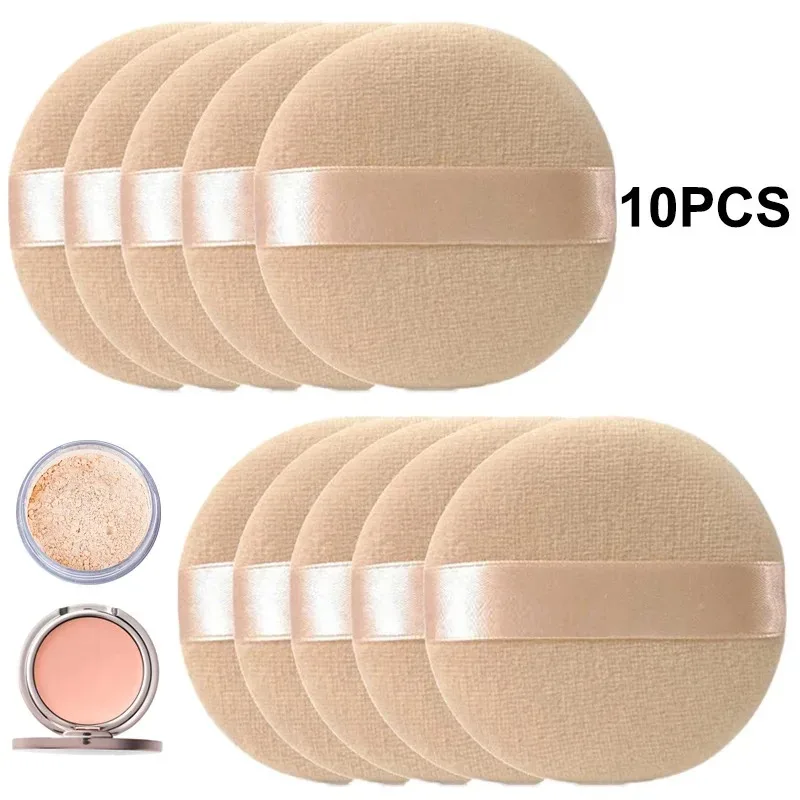 5-60 Uds base en polvo Facial Puff profesional forma redonda portátil suave cosmética Puff base de maquillaje esponja herramienta de belleza