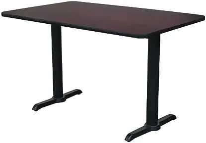 Parte superior de 30 "x 48" com coluna final de 22", altura de mesa, acabamento preto/cereja para restaurantes, bares, banquetes