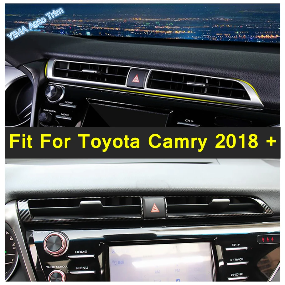 

Auto Middle Control Air Conditioning Vent Outlet Decor Frame Cover Trim Interior ABS Accessories For Toyota Camry 2018 - 2023