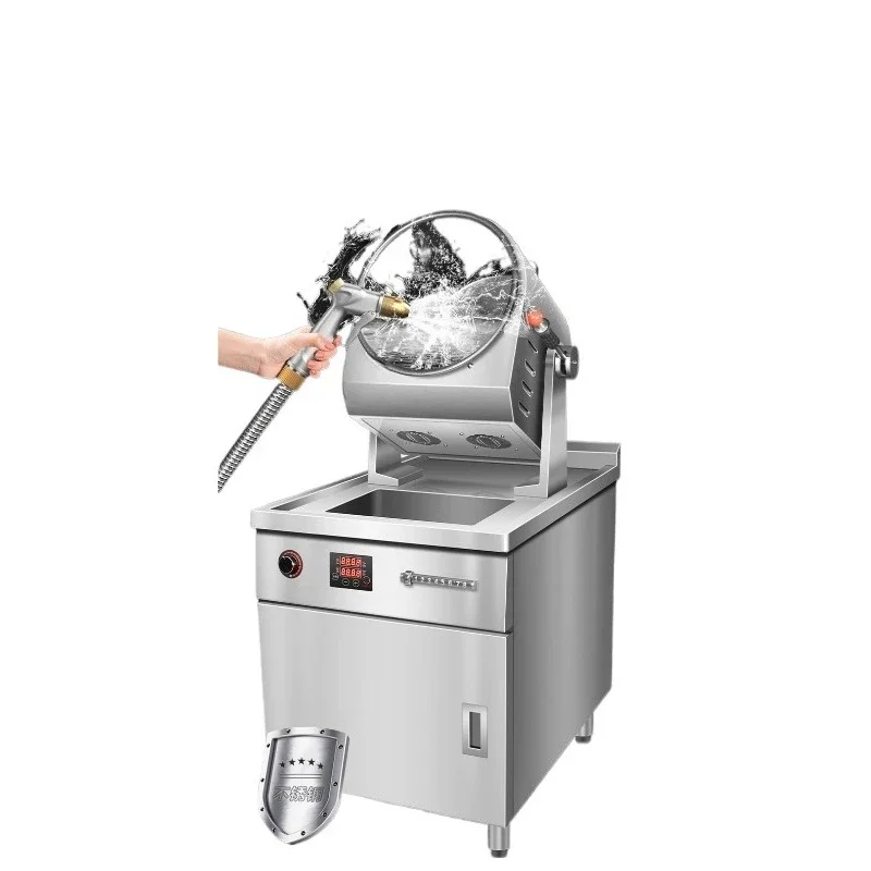Commercial electromagnetic automatic intelligent gas cooking robot large-capacity catering unit canteen