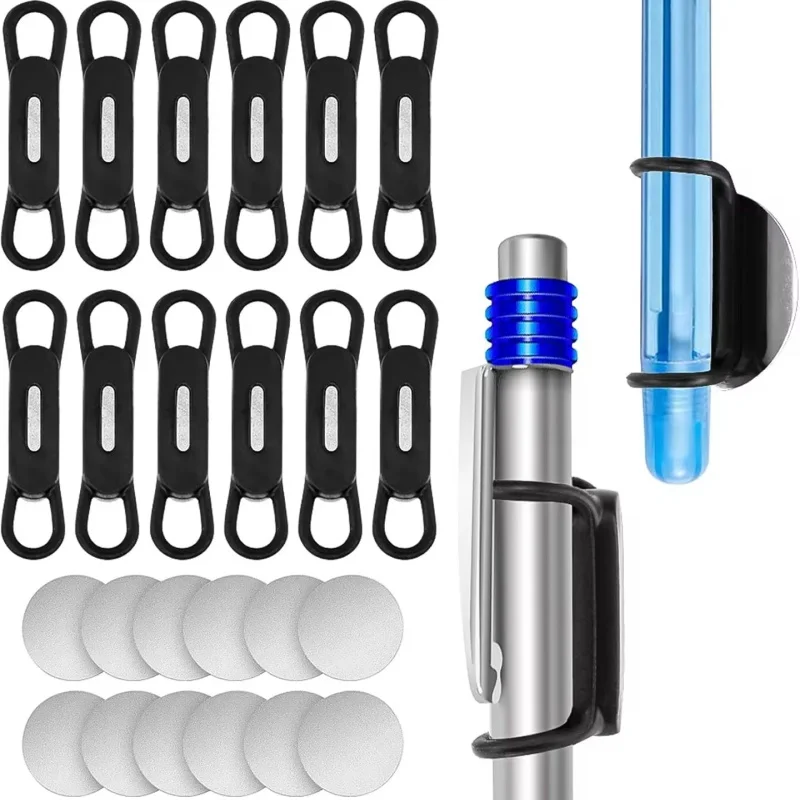 2-6pcs Magnetic Pen Holder Silicone Adjustable Pencil Stand For Refrigerator Whiteboards Office Desktop Marker Organizer Kit Set