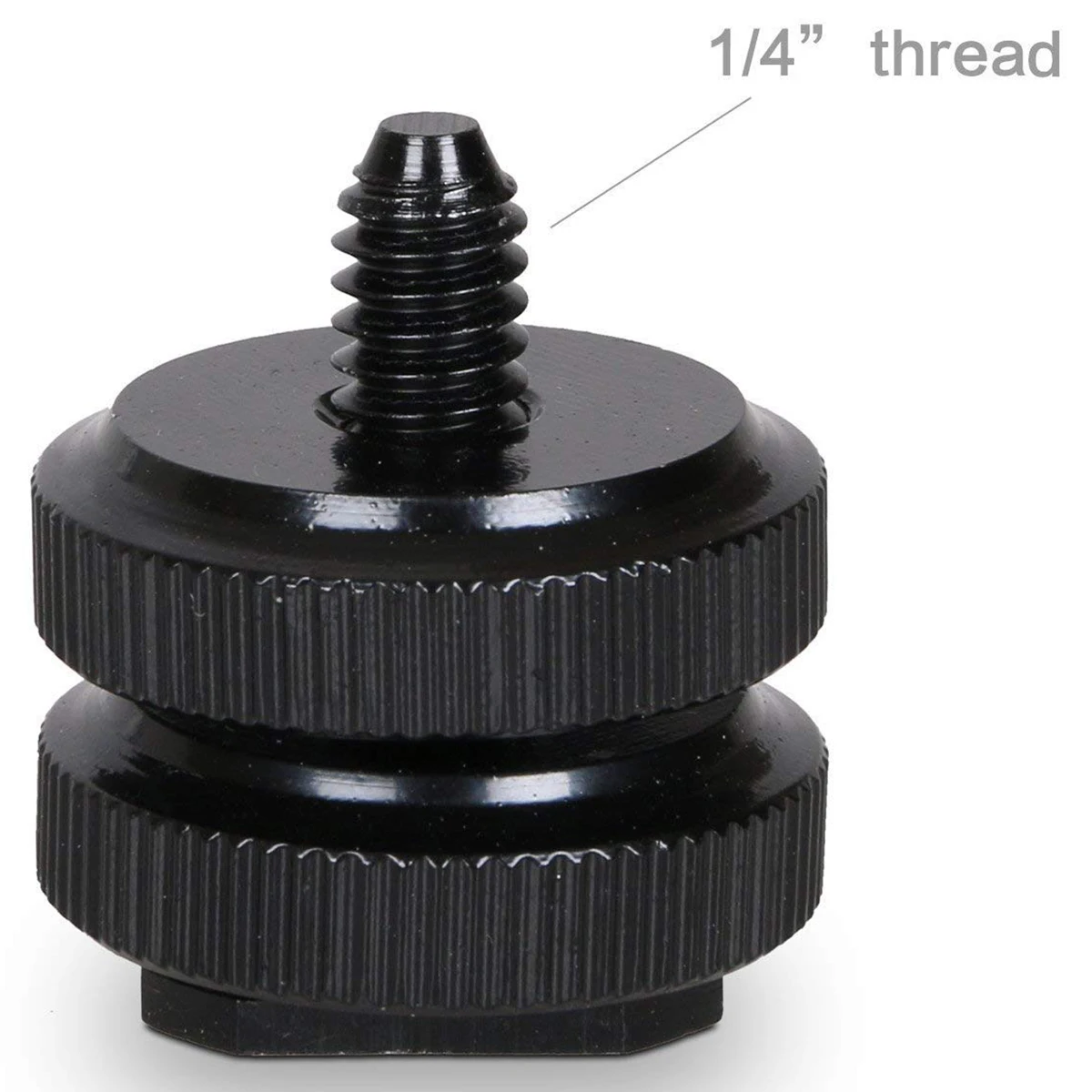 Camera Hot Shoe Mount to 1/4inch-20 Tripod Screw Adapter,Flash Shoe Mount for DSLR Camera Rig (Pack of 4)