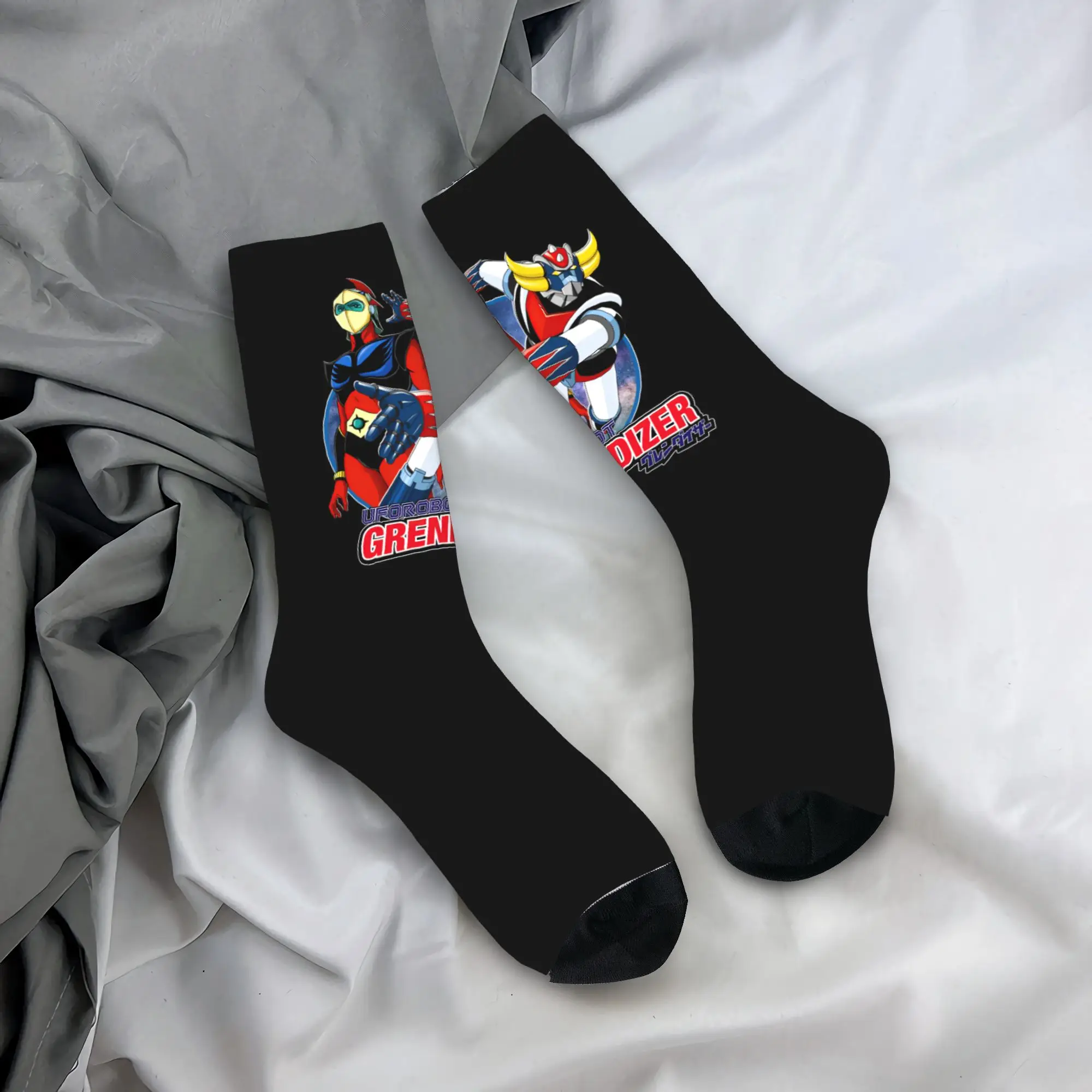 

Custom Grendizer Goldorak Anime Men's Crew Socks Unisex Fashion 3D Print Ufo Robot Dress Socks