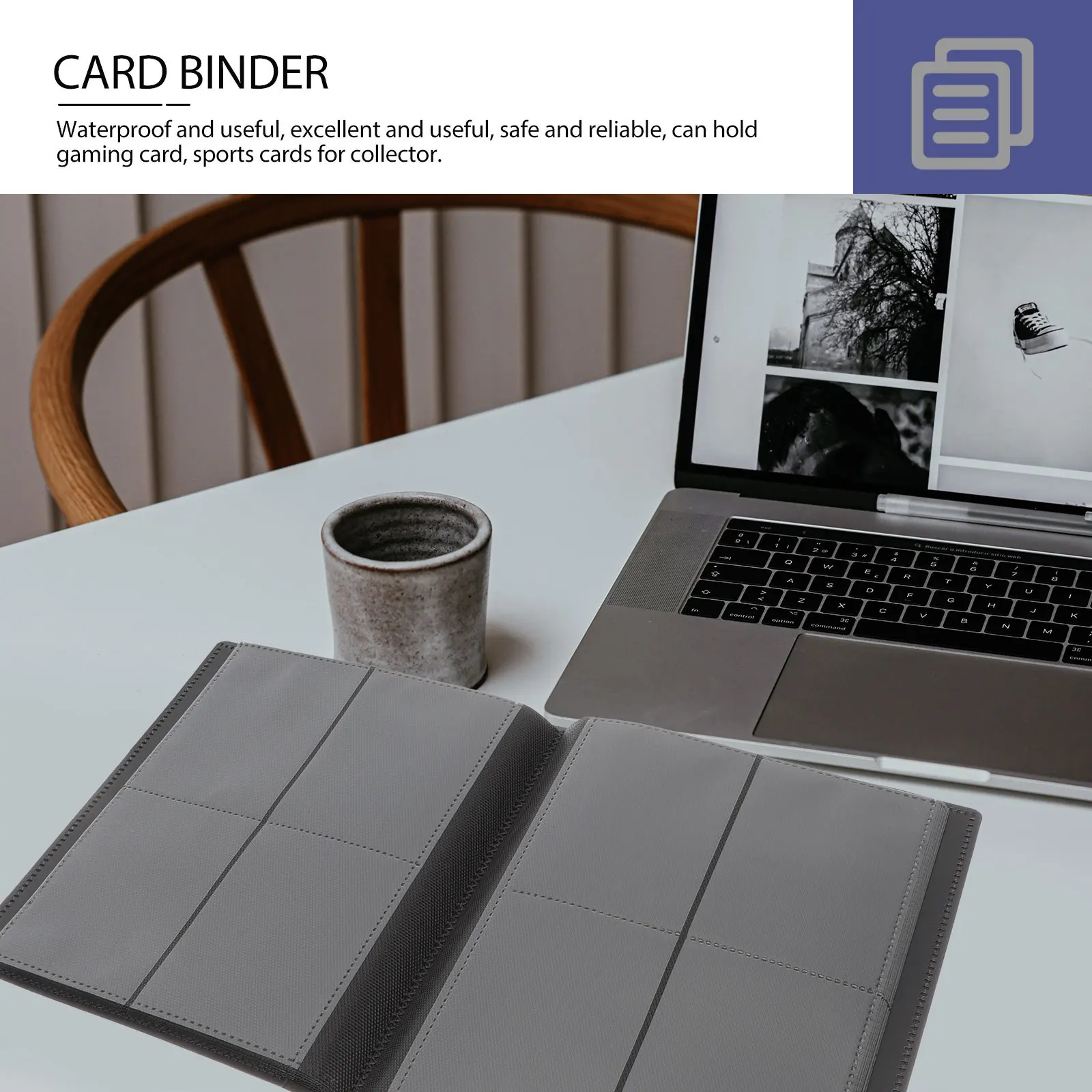 

Card Binder 1 Black Pocket for Trading Cards Holder Game Collection Waterproof Sports Card Album Storage Book Collector