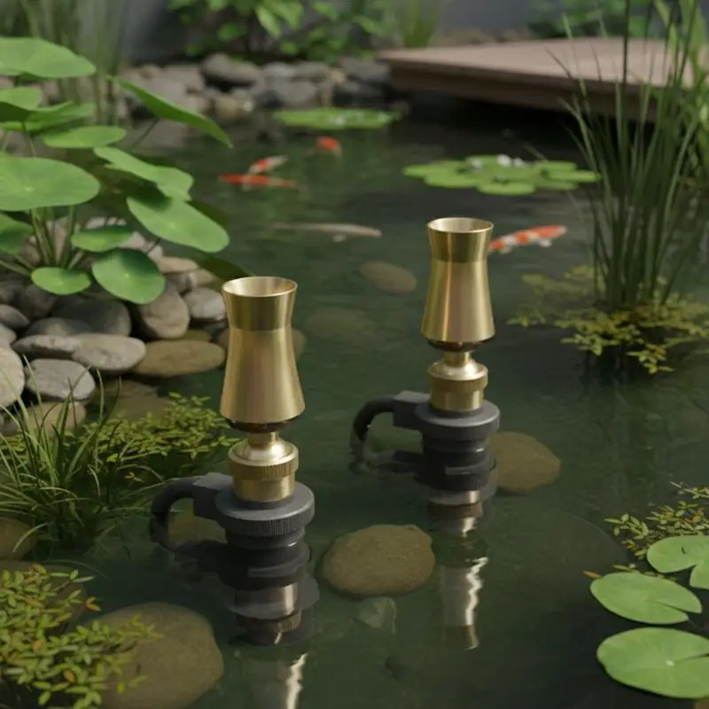 Universal Cedar Tower Ice Fountain Nozzle for Swimming Pool Decoration 1PCS Brass Sprayer Adjustable Water Feature Accessory