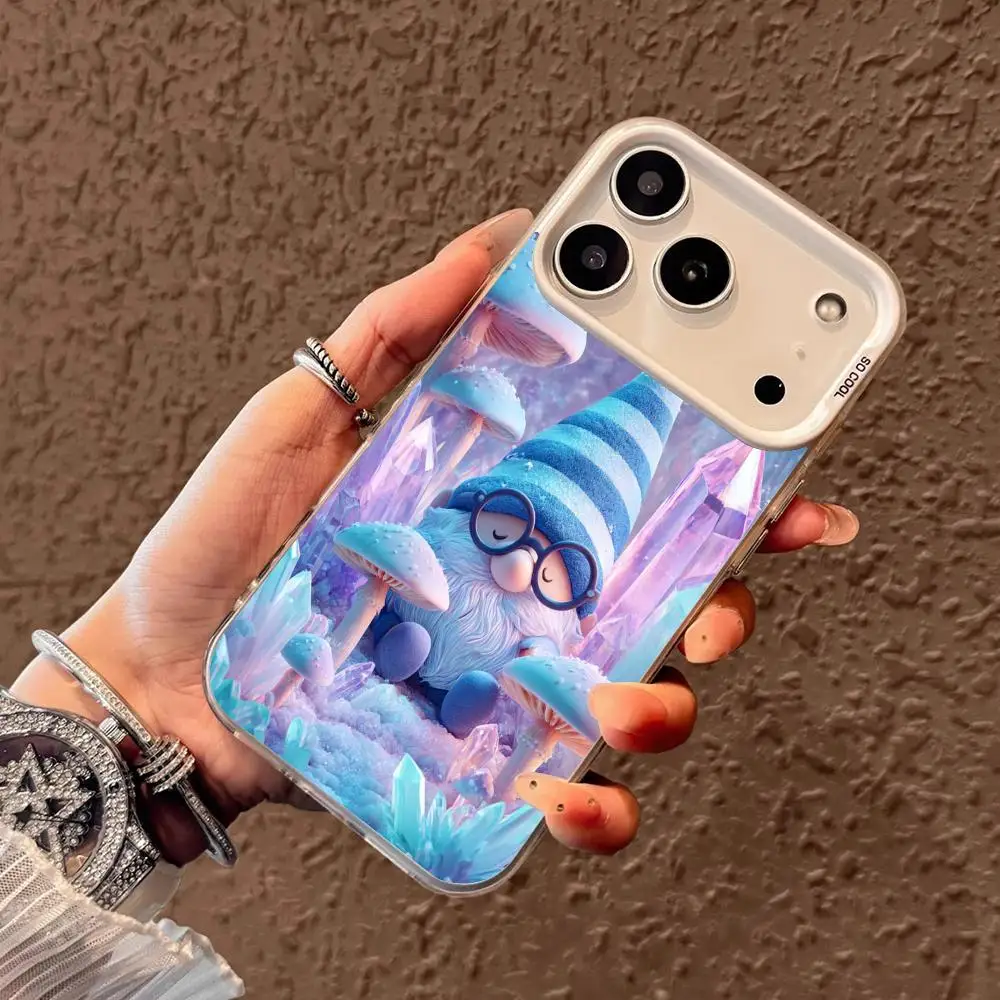 سانتا كلوز الفطر جراب هاتف آيفون 17 16 15 14 13 12 11 برو/ ماكس/بلس غطاء خلفي مقاوم للصدمات مضاد للبصمة