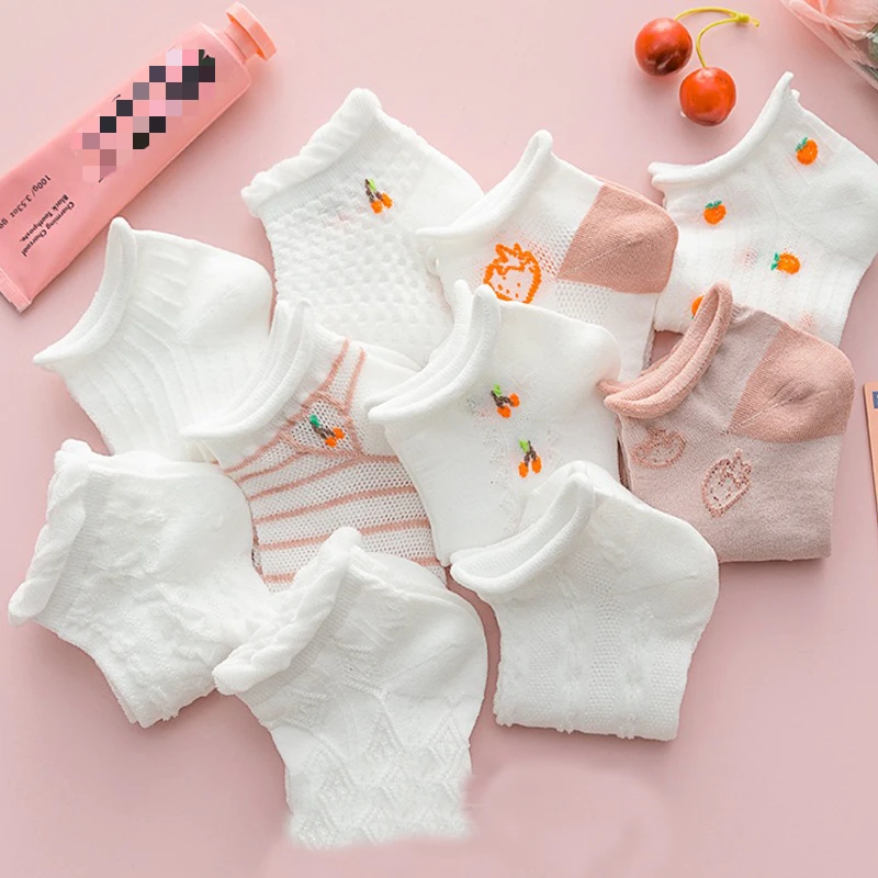 Chaussettes invisibles à bouche peu profonde pour femmes, printemps et été, 10 paires