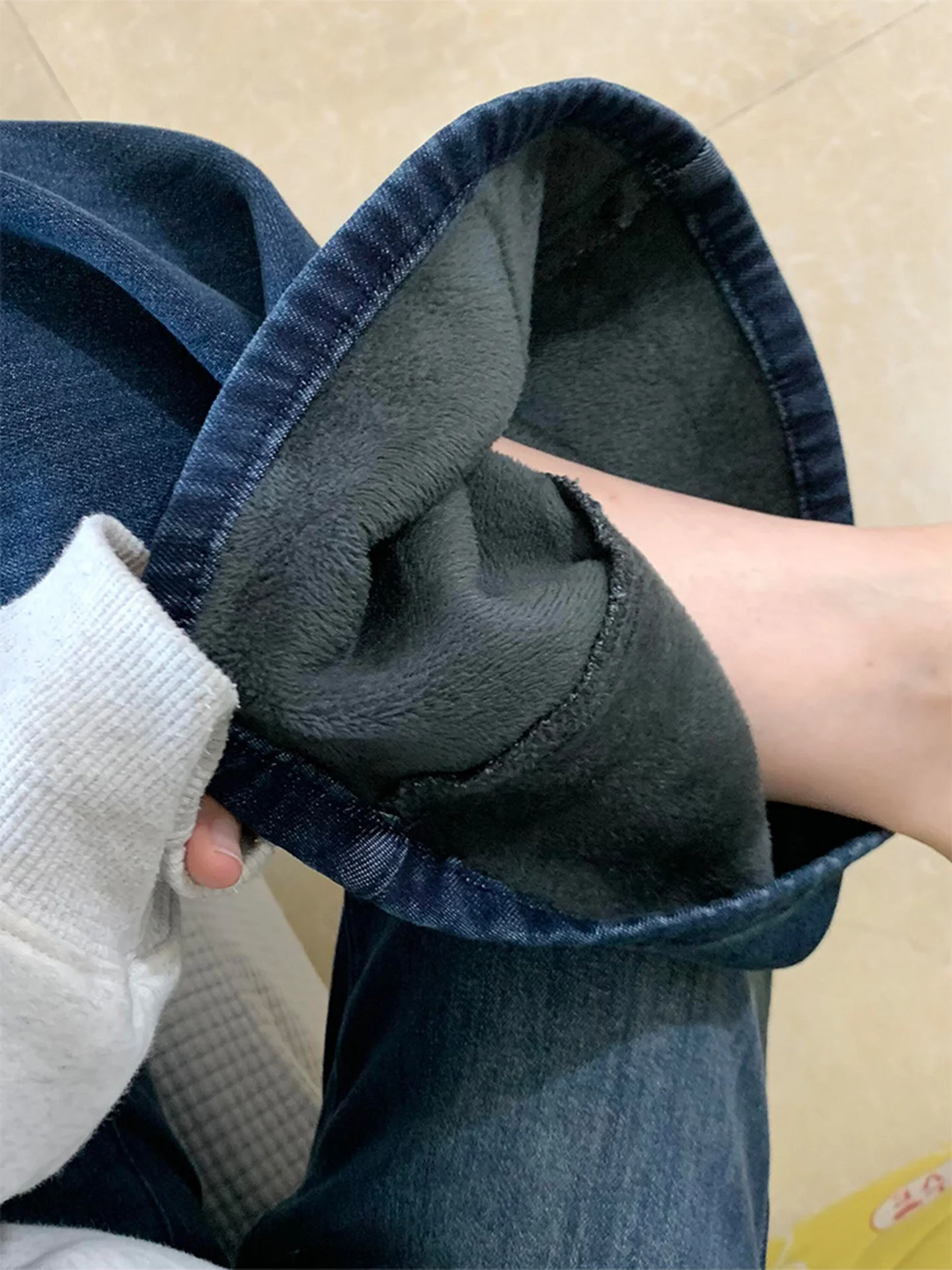 Retro americano azul jeans feminino queimado bootcut calças jeans outono inverno plus size commute faion cintura alta perna larga