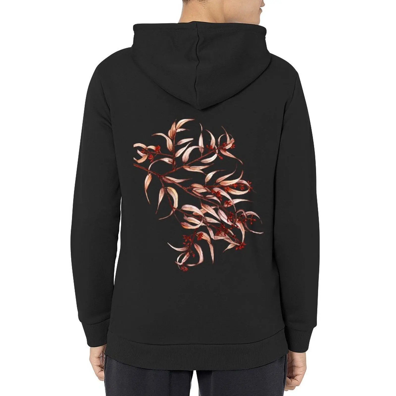 

Eucalyptus Leaves and Buds on a Branch Hoodie hooded shirt men clothes mens clothing new in hoodies & sweat-shirt