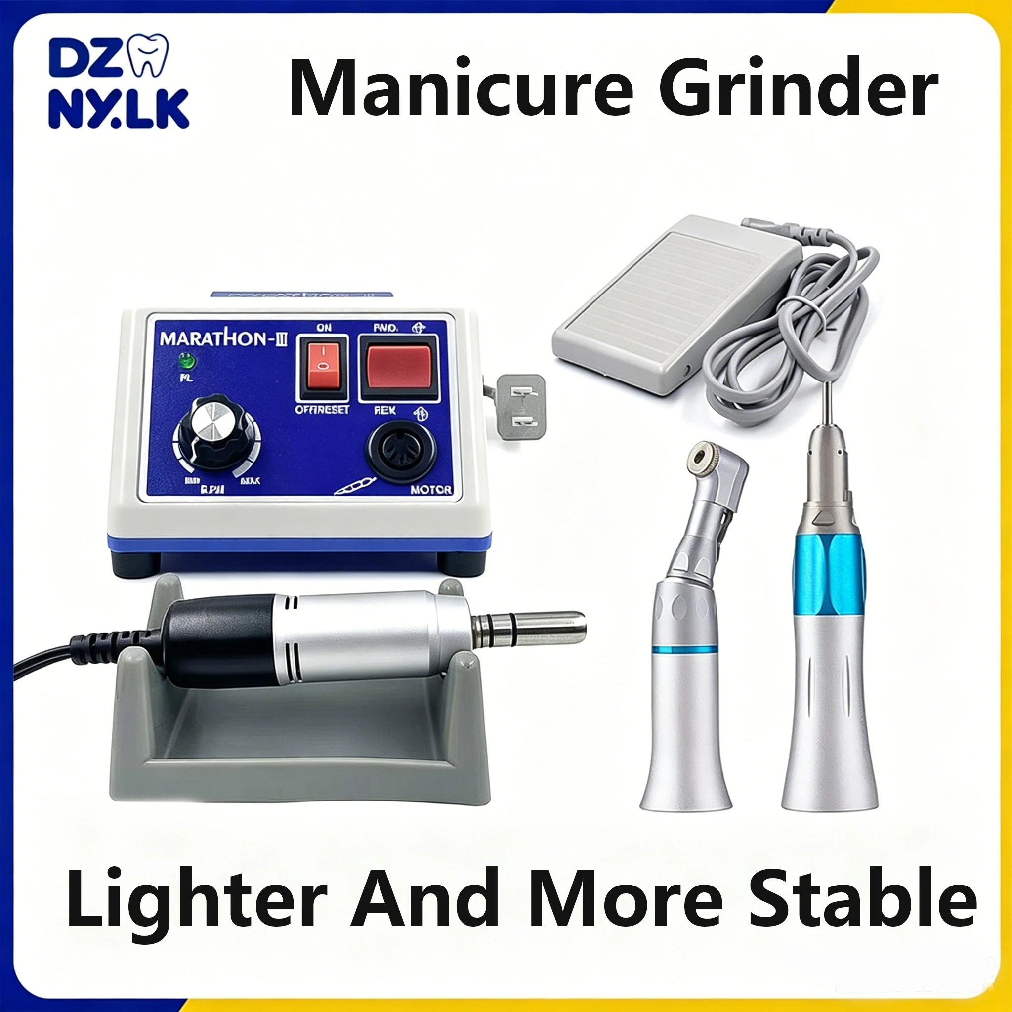 

Marathon N3 Manicure Micro Motor Low-Speed Set with 108E Handle 35000 RPM Nail Drill Carve Machine Polishing Micro Motor Tools