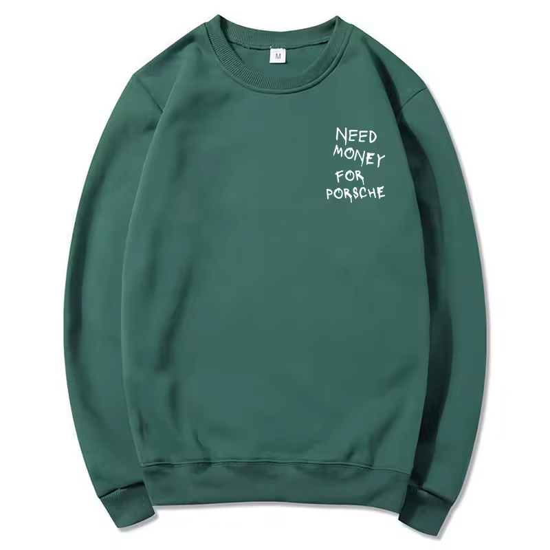 남성용 양털 풀오버 O-넥 스웨터 착용샷