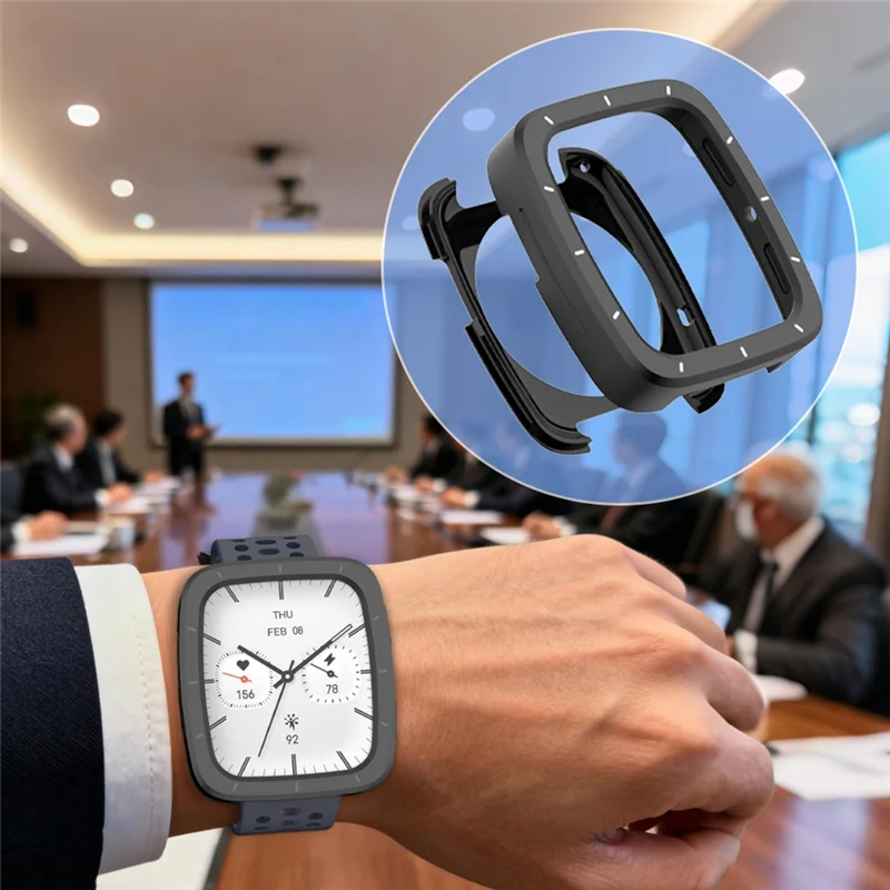 独創的 - Amazfit Active 2S スクエア サファイア ウォッチ メタル保護ケース Active 2 スクエア モデル用