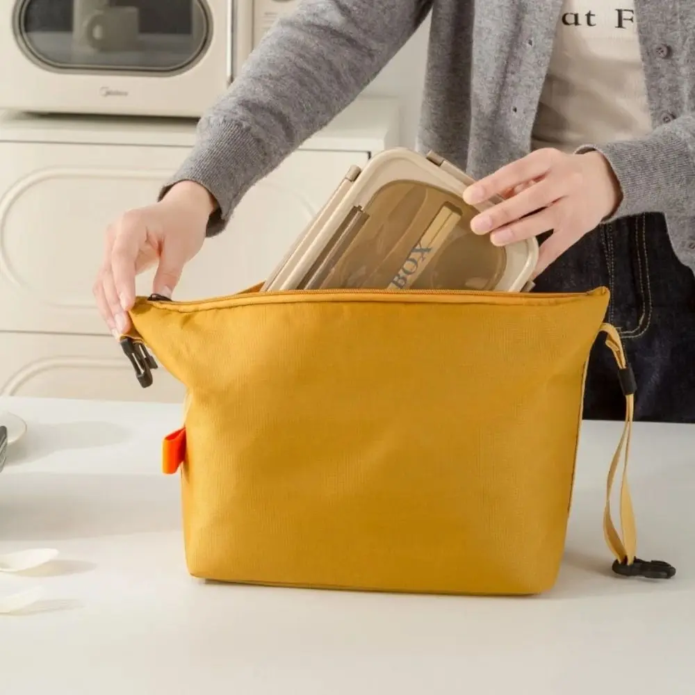 Thickened Aluminum Foil Aluminum Foil Insulated Lunch Bag Handheld Design Simple Style Large Capacity Lunch Pack