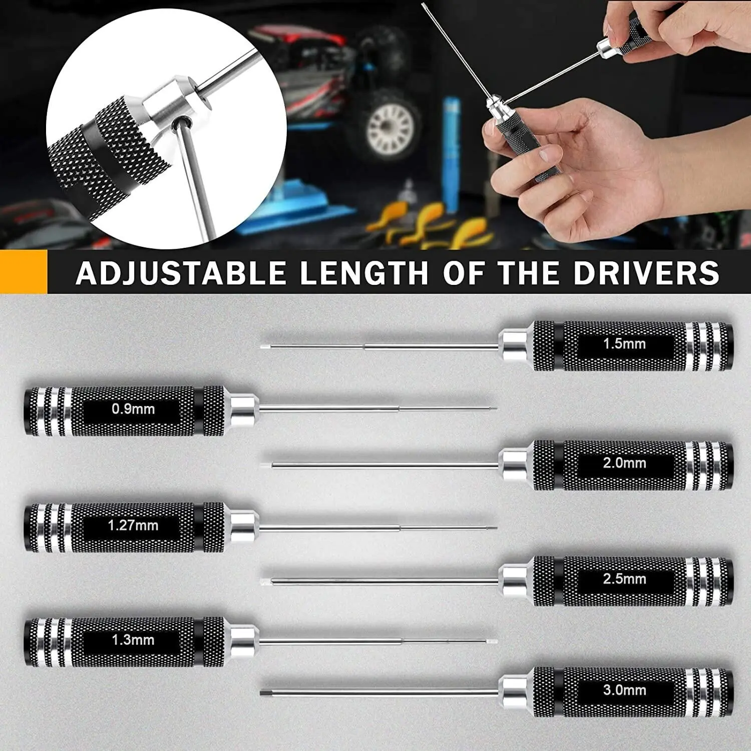 7 in 1 RC Metal Hexagon Screwdriver Tool Kit Set Parts for Remote Control Model Truck Car Crawler Boat Airplane Toy TH22789