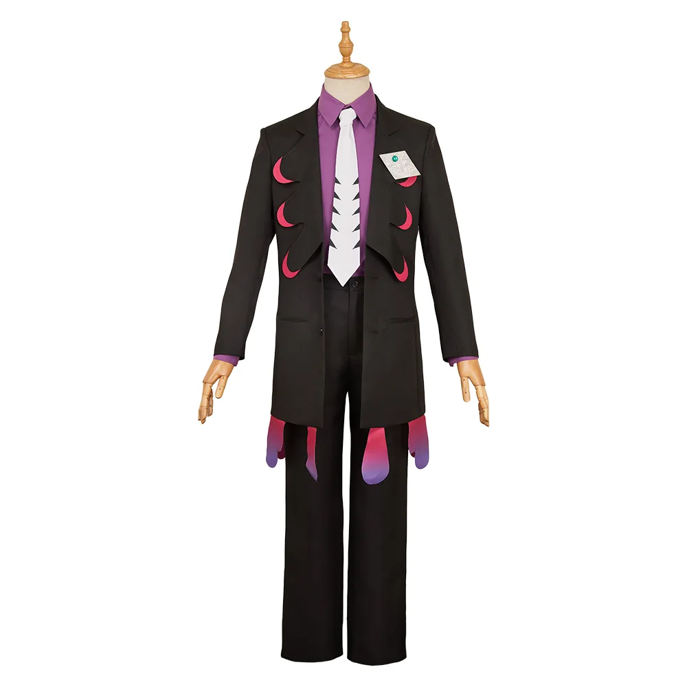 Corbeau Costume Cosplay Karasuba Fantasia Uomini adulti Travestimento Uniforme Cappotto Pantaloni Cravatta Abiti Vestito da festa di carnevale di Halloween