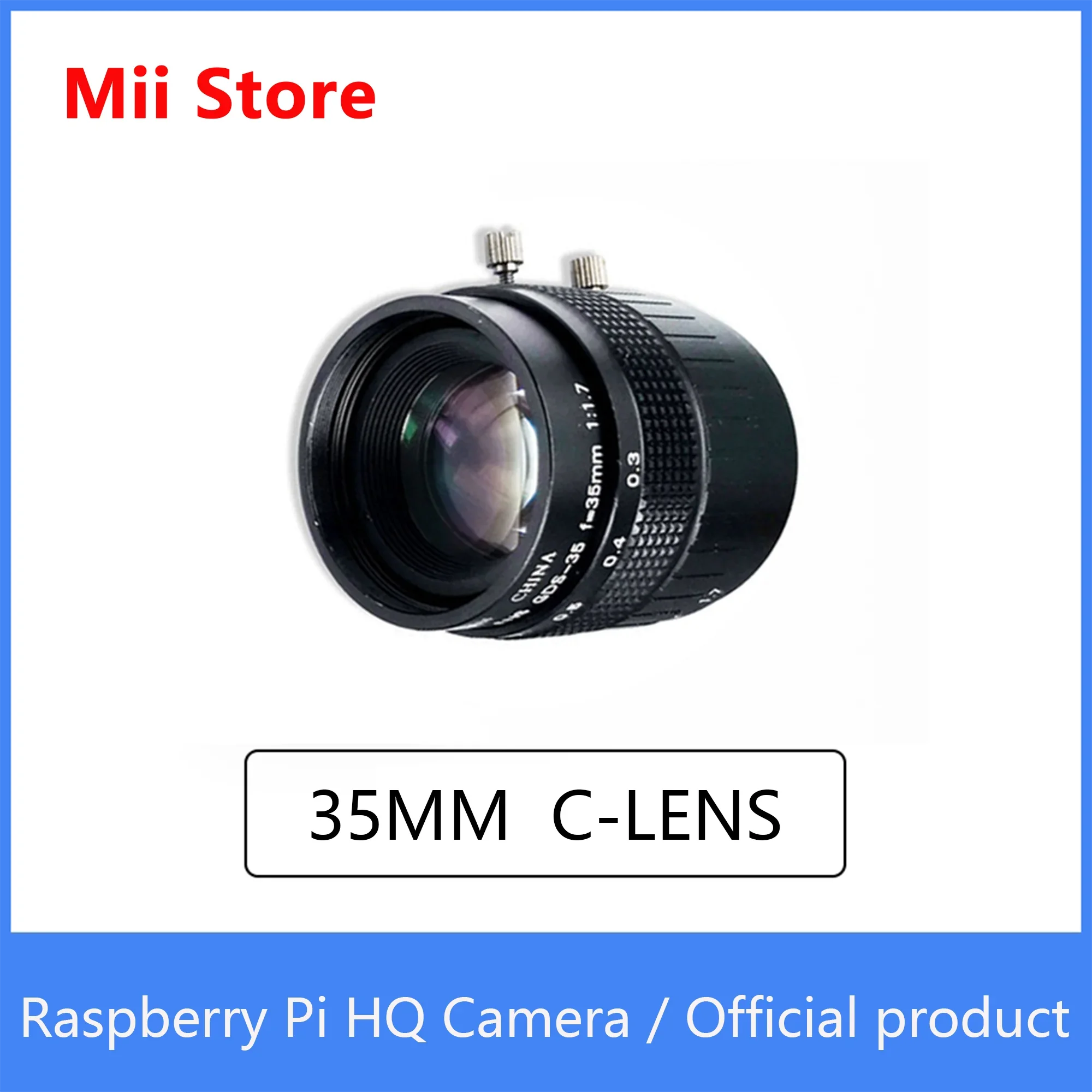 Raspberry Pi-Câmera oficial com foco traseiro ajustável e suporte a lente Cmount, C-LENS Câmera, Sony IMX477, 35mm, HQ