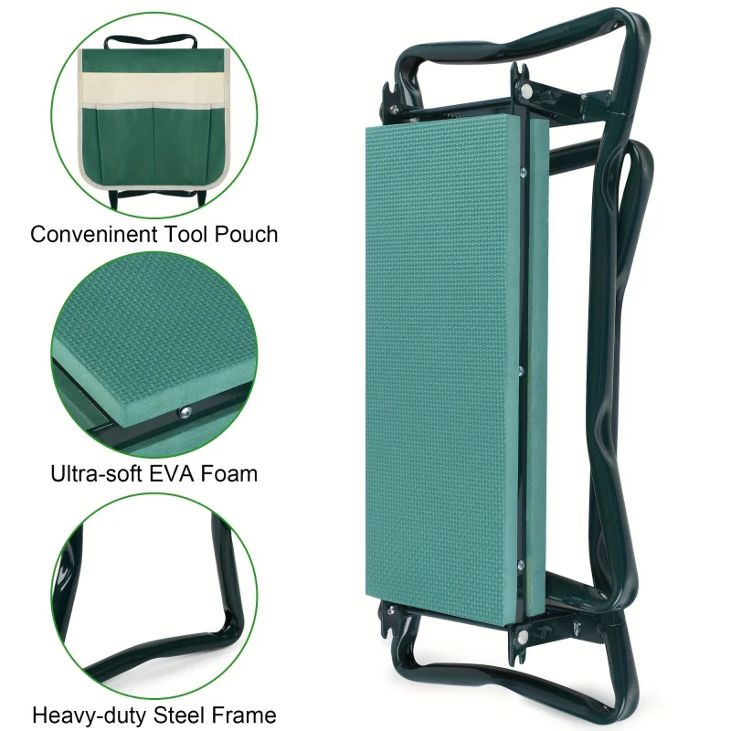 Garden Kneeler & Seat - Foldable Stool with Thickened Pad for Elderly Women, Perfect Gardening Gift for Kneeling Sitting
