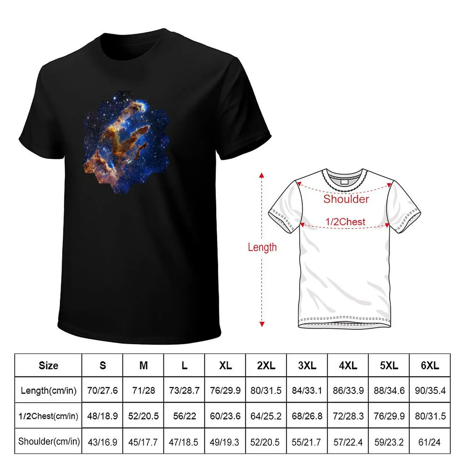 JWST Pillars of Creation, 2022 (James Webb/JWST) — space poster, science poster, space photo, space art, jwst picture T-Shirt